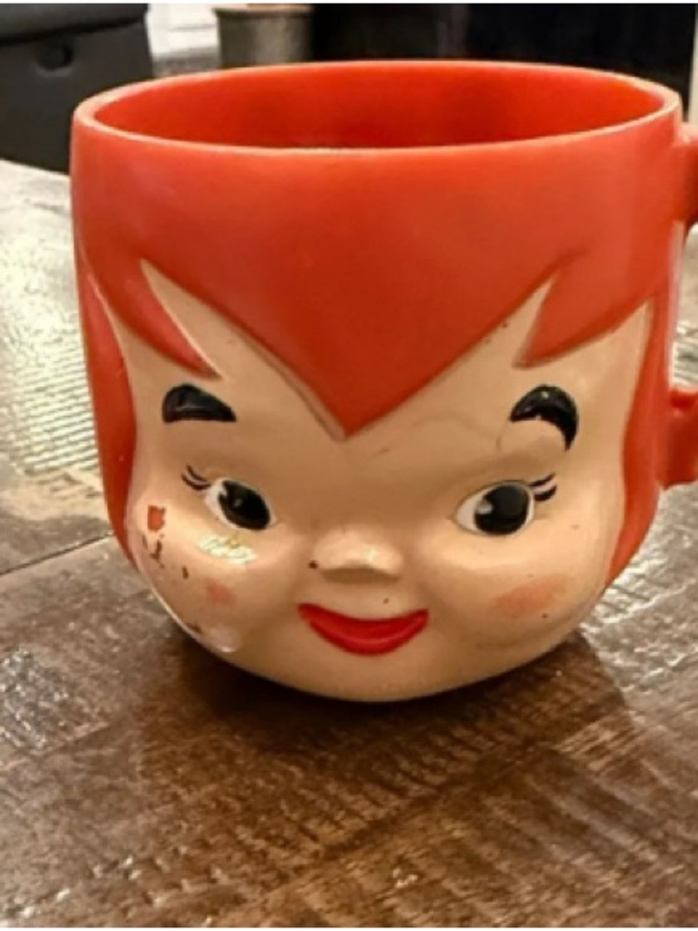 Red Character Face Ceramic Mug - Kids Toy Accessory